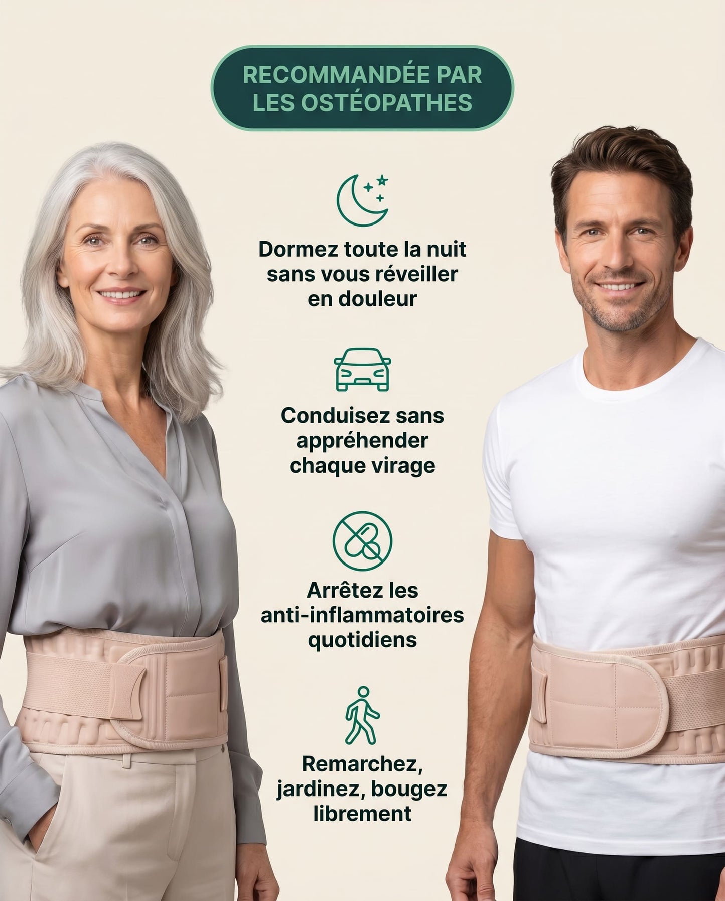 VERTÉLIA - Ceinture de Décompression - Soulagement du dos immédiat